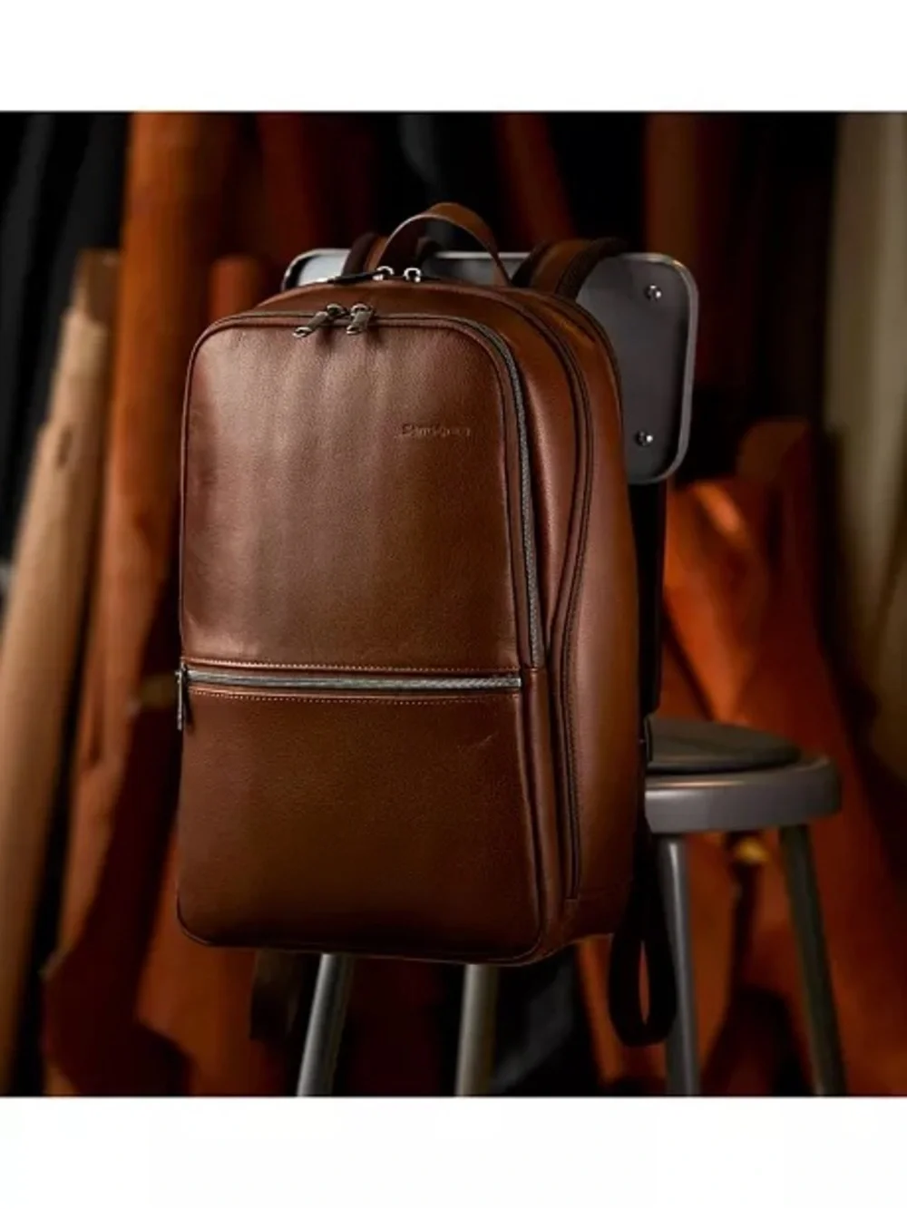 Samsonite Classic Leather Slim Backpack